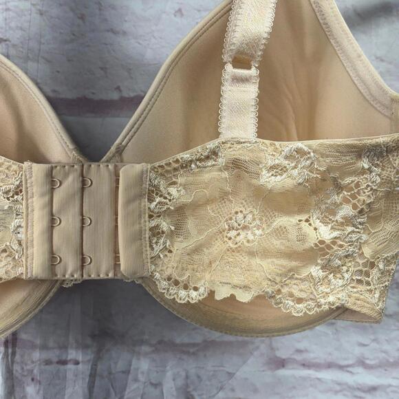 Wacoal Beige Lace Underwire Bra Size 34DDD - Picture 6 of 7
